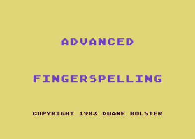 Advanced Fingerspelling - Screenshot - Game Title (null) - 336x240