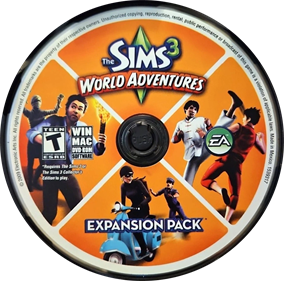 The Sims 3: World Adventures - Disc (North America) - 994x982
