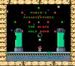 Mario's Misadventures 2: The Black Hole Bomb - Screenshot - Game Title (World) - 256x224