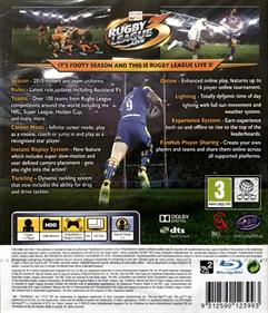 Rugby League Live 3 - Box - Back (Europe) - 928x1080