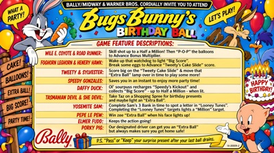 Bugs Bunny's Birthday Ball: Balutito Reskin - Arcade - Controls Information (null) - 1919x1071