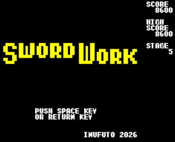 SwordWork - Screenshot - Game Title (World) - 800x650