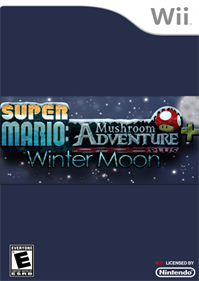 New Super Mario Bros Wii Mushroom Adventure PLUS Winter Moon - Box - Front (North America) - 482x679