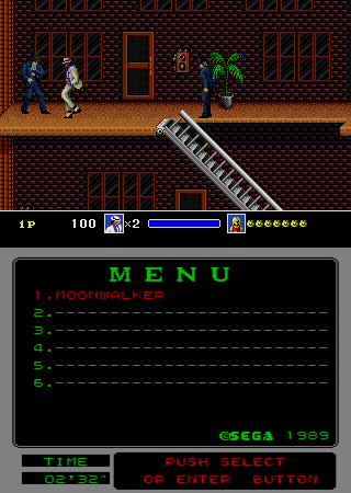 Illustration of Michael Jackson's Moonwalker (Mega-Tech)