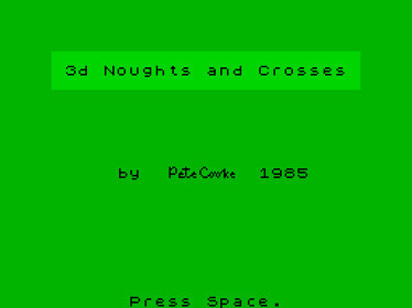 3d Noughts and Crosses - Screenshot - Game Title (null) - 512x384