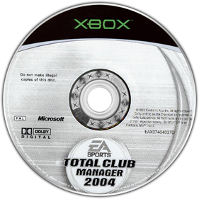 Total Club Manager 2004 - Disc (Europe) - 600x600
