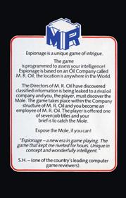 Espionage - Box - Back (United Kingdom) - 768x1200