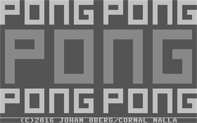 Pong (2016 Public Domain) - Screenshot - Game Title (null) - 320x200