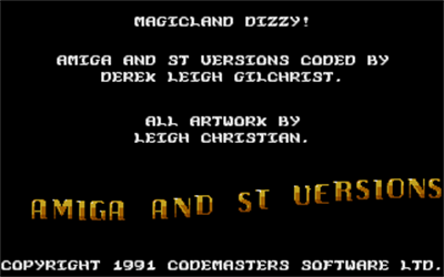Magicland Dizzy - Screenshot - Game Title (null) - 320x200