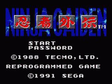 Ninja Gaiden - Screenshot - Game Title (null) - 320x240