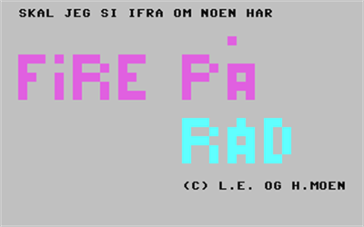 Fire på Rad - Screenshot - Game Title (Norway) - 320x200