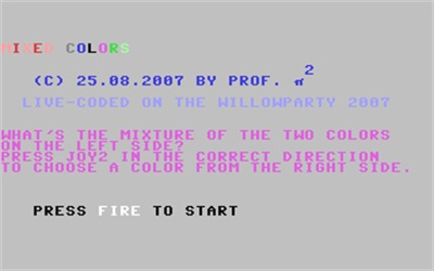 Mixed Colors - Screenshot - Game Title (null) - 320x200