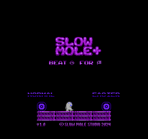 Slow Mole+ - Screenshot - Game Title (World) - 256x240