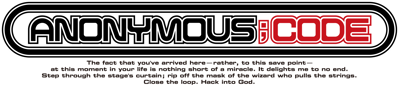ANONYMOUS;CODE - Clear Logo (null) - 2735x590