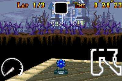 Sonic in Mario Kart: Super Circuit - Screenshot - Gameplay (World) - 240x160