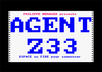 Agent Z33 - Screenshot - Game Title (null) - 384x270