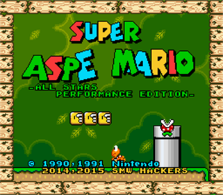 Super ASPE Mario: All Stars Performance Edition - Screenshot - Game Title (null) - 256x224