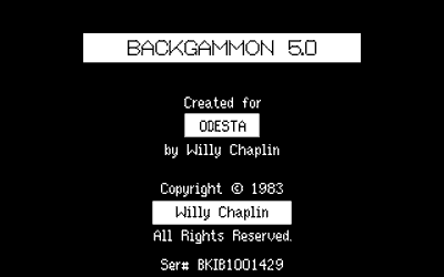 Backgammon 5.0 - Screenshot - Game Title (World) - 320x200