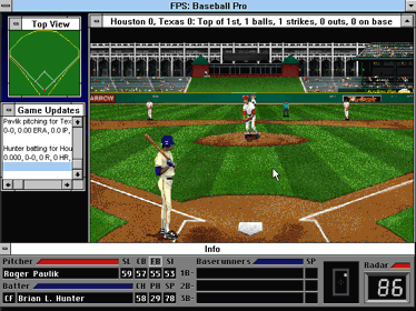 Front Page Sports: Baseball Pro '96 Season - Screenshot - Gameplay (null) - 640x480