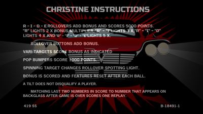 Christine - Arcade - Controls Information (null) - 1920x1080
