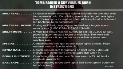 Tomb Raider: A Survivor Is Born - Arcade - Controls Information (null) - 1920x1080