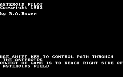 Asteroid Pilot - Screenshot - Game Title (null) - 320x200