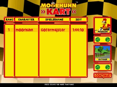 Moorhuhn Kart - Screenshot - Game Over (Germany) - 800x600
