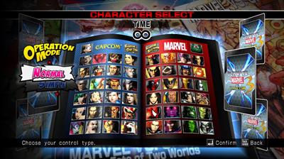 Ultimate Marvel vs. Capcom 3 - Screenshot - Game Select (World) - 1276x716