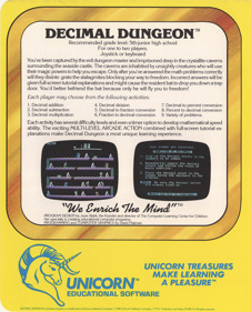 Decimal Dungeon - Box - Back (North America) - 1372x1705