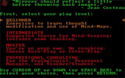 Timothy Leary's Mind Mirror - Screenshot - Game Select (null) - 320x200