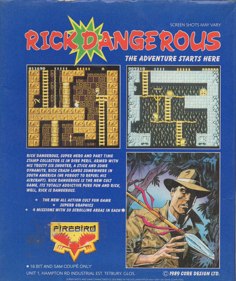 Rick Dangerous - Box - Back (Europe) - 236x281
