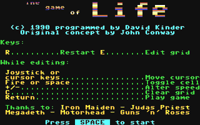 The Game of Life - Screenshot - Game Title (World) - 320x200