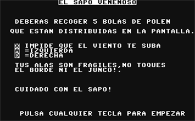 The Poison Toad - Screenshot - Game Title (Spain) - 320x200