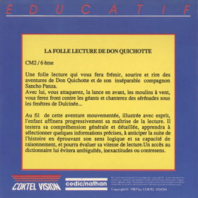 La Folle Lecture de Don Quichotte - Box - Back (France) - 1265x1266