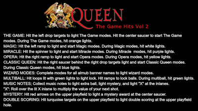 Queen: The Game Hits 2 - Arcade - Controls Information (null) - 1920x1080