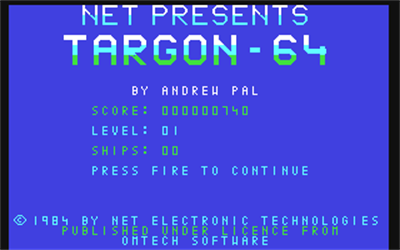 Targon-64 - Screenshot - Game Title (null) - 320x200