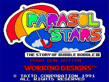 Parasol Stars: The Story of Bubble Bobble III - Screenshot - Game Title (North America) - 640x480