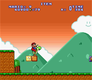 SMW SMB1 Style Hack - Screenshot - Gameplay (World) - 256x224