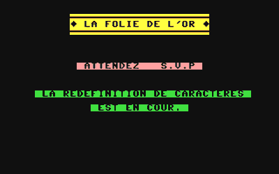 La Folie de l'Or - Screenshot - Game Title (France) - 320x200