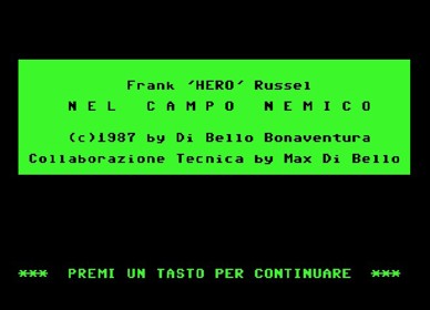 Frank Russel: Nel Campo Nemico - Screenshot - Game Title (null) - 656x474