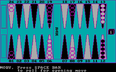 Backgammon (1987) - Screenshot - Gameplay (null) - 320x200