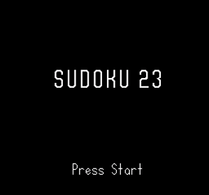 Sudoku 23 - Screenshot - Game Title (World) - 256x240