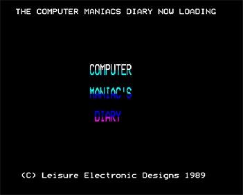 Computer Maniacs 1989 Diary - Screenshot - Game Title (null) - 640x512