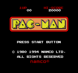Pac-Man (Namco) - Screenshot - Game Title (World) - 256x239