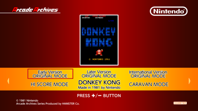 Arcade Archives DONKEY KONG - Screenshot - Game Title (World) - 1550x872