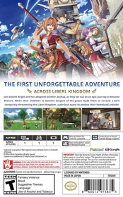 Trails in the Sky 1st Chapter - Box - Back (United States) - 1240x1996