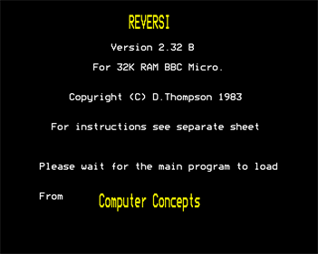 Reversi (Computer Concepts) - Screenshot - Game Title (null) - 640x512