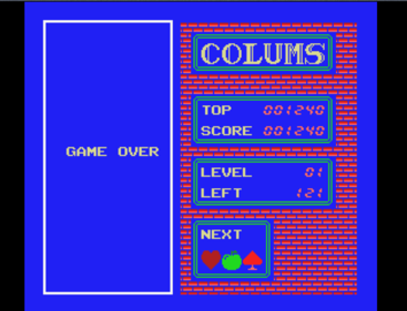Colums - Screenshot - Game Over (null) - 785x601