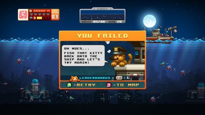 Aqua Kitty - Screenshot - Game Over (World) - 1200x675