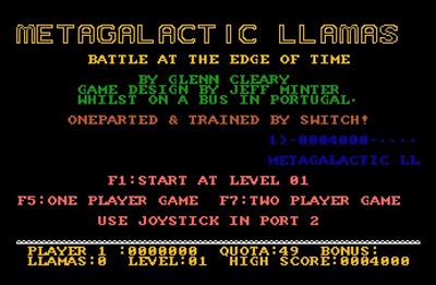 Metagalactic Llamas: Battle at the Edge of Time - Screenshot - Game Title (null) - 692x452